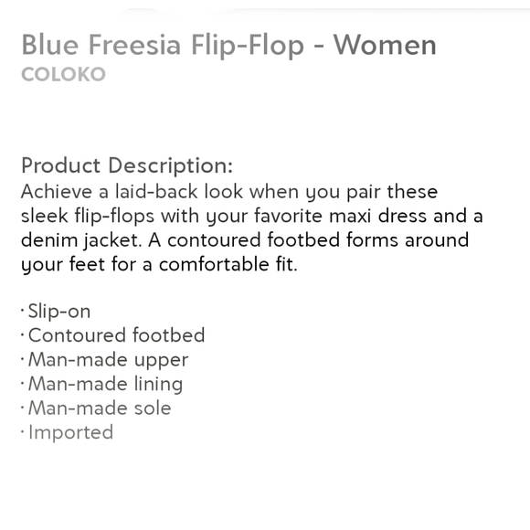 ๐ซถ๐ฃCOLOKO ๐ฃBlue Fresia Flip Flops These are Resonable PRICE for good Design - Picture 5 of 5
